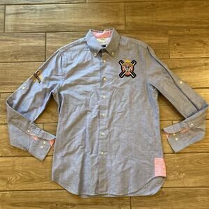 Scappino Equestrian Society Team 1938 Patch Long Sleeve Shirt Medium Slim Fit